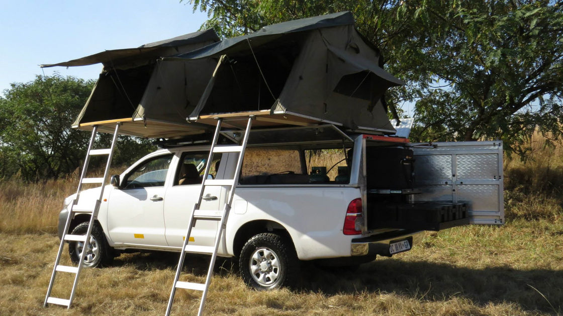 Anti UV4x4-het Kamperen Tenten, Tent van de Dak Pop Omhooggaande Kampeerauto met 2.3m Ladder