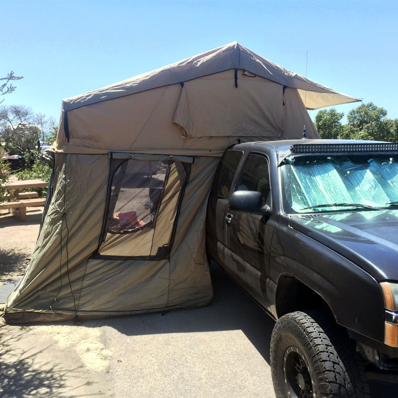 Pu Met een laag bedekte het Dak Hoogste Tent van 4x4 Off Road met 2M Verlengbare Aluminiumladder